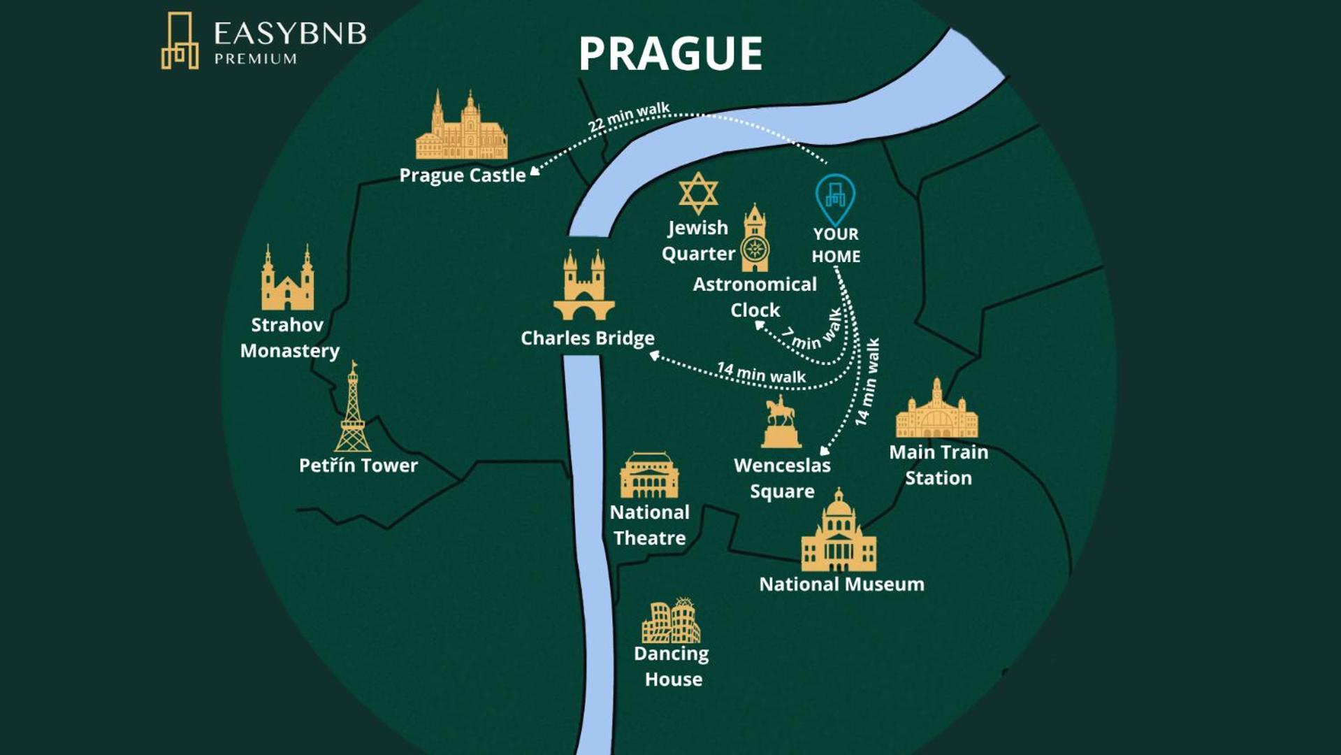 Roy 2 Bdr Apartment With Prague Castle View, Parking & Ac Esterno foto